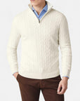 MARANO | Men’s Zipper Sweater – Classic Cable Heritage