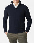 MARANO | Men’s Zipper Sweater – Classic Cable Heritage