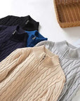MARANO | Men's Half Zip Cable Sweater - Timeless Knit