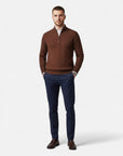 MARANO | Men’s Half-Zip Sweater – 100% Cashmere Elegance