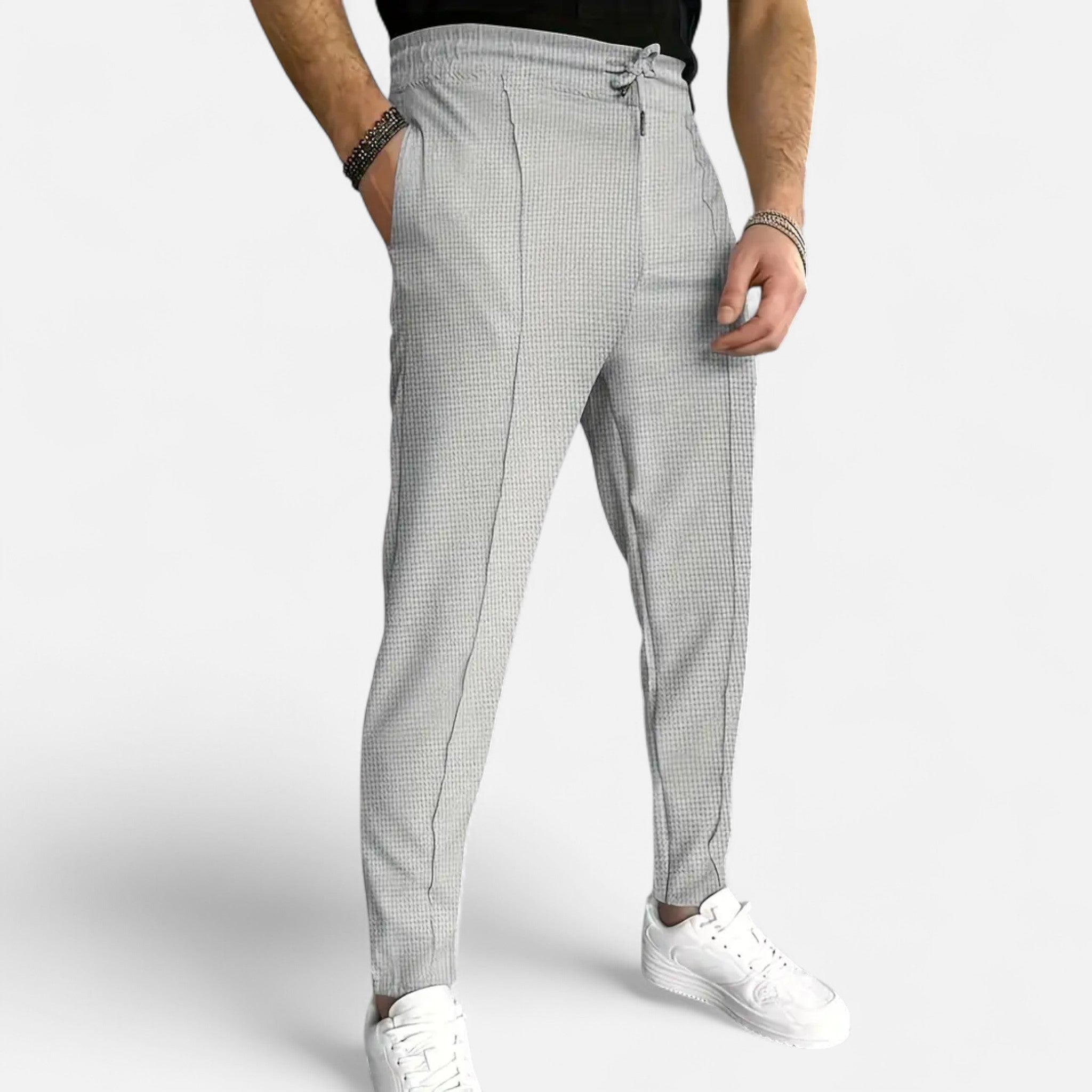 MARANO | Men’s Knit Trousers – Refined Waffle Texture
