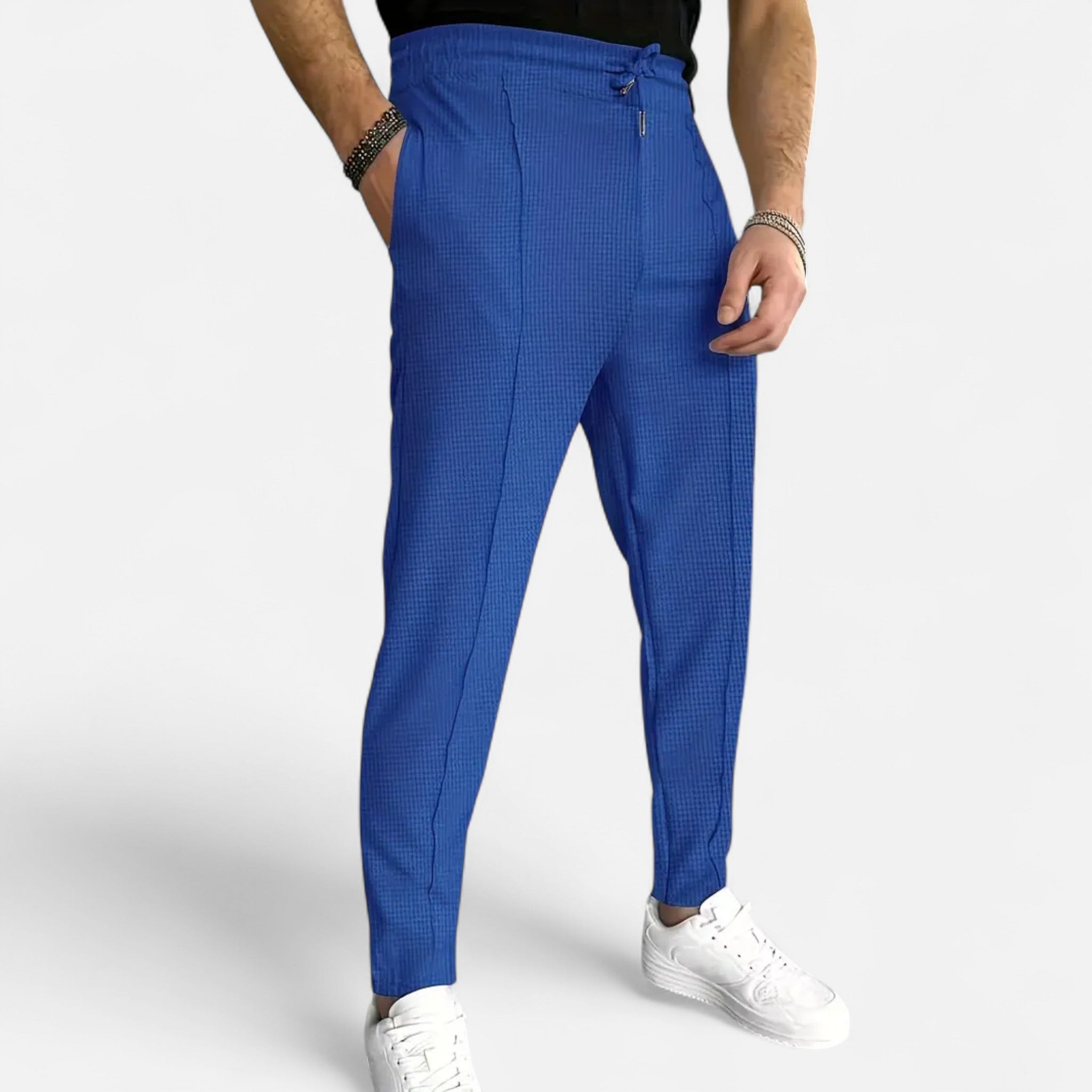 MARANO | Men’s Knit Trousers – Refined Waffle Texture