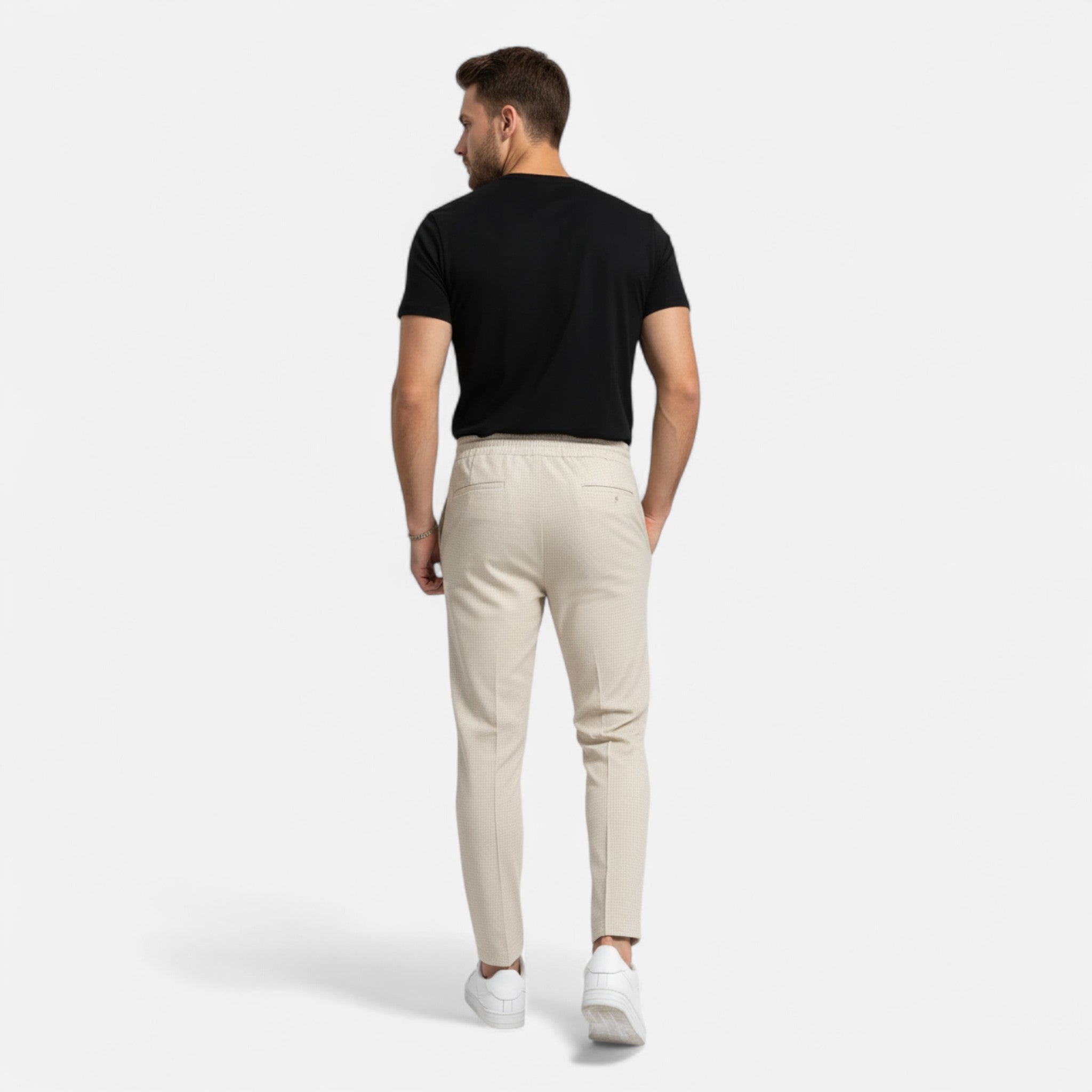 MARANO | Men’s Knit Trousers – Refined Waffle Texture