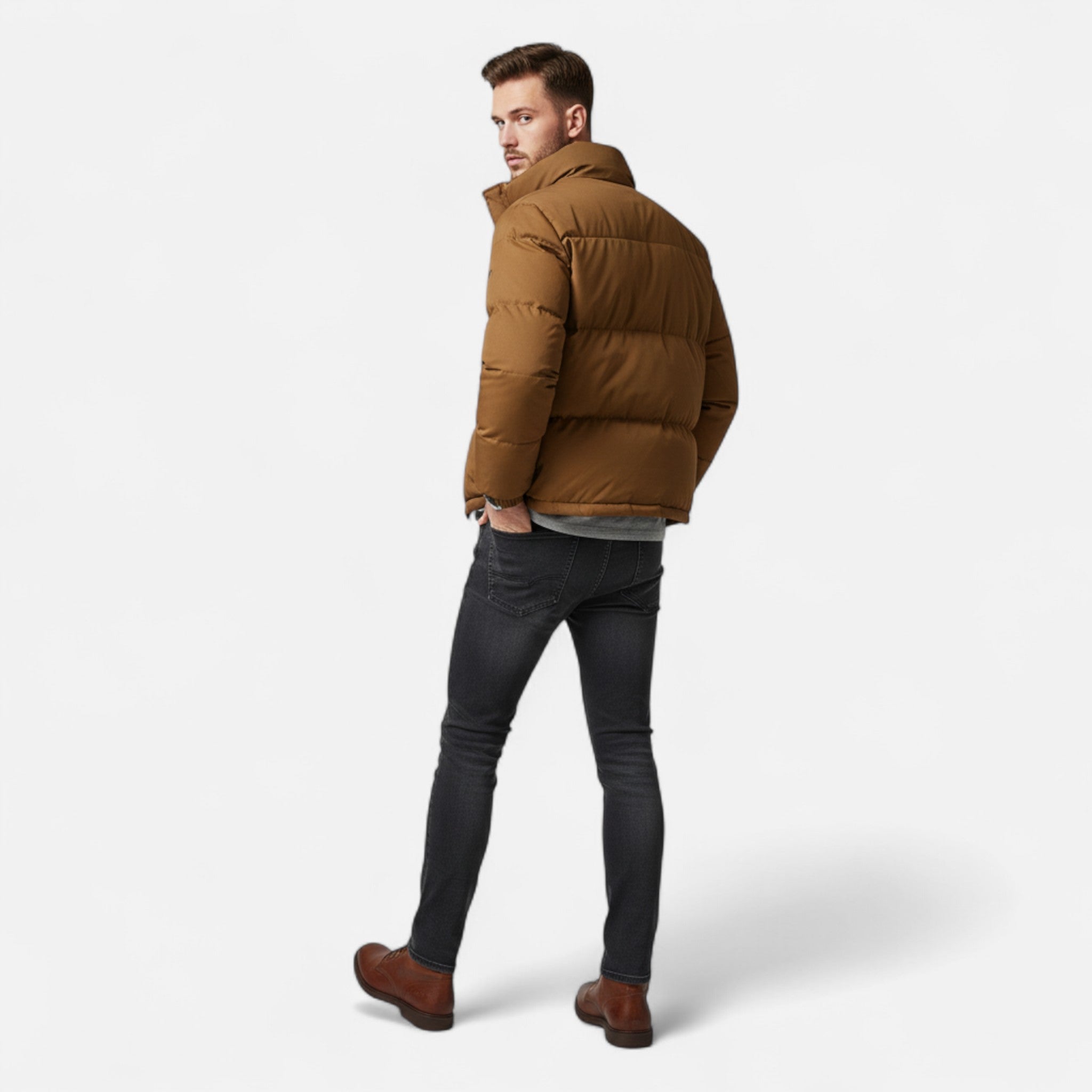 MARANO | Men’s Winter Puffer Jacket – Classic Plus Size Elegance
