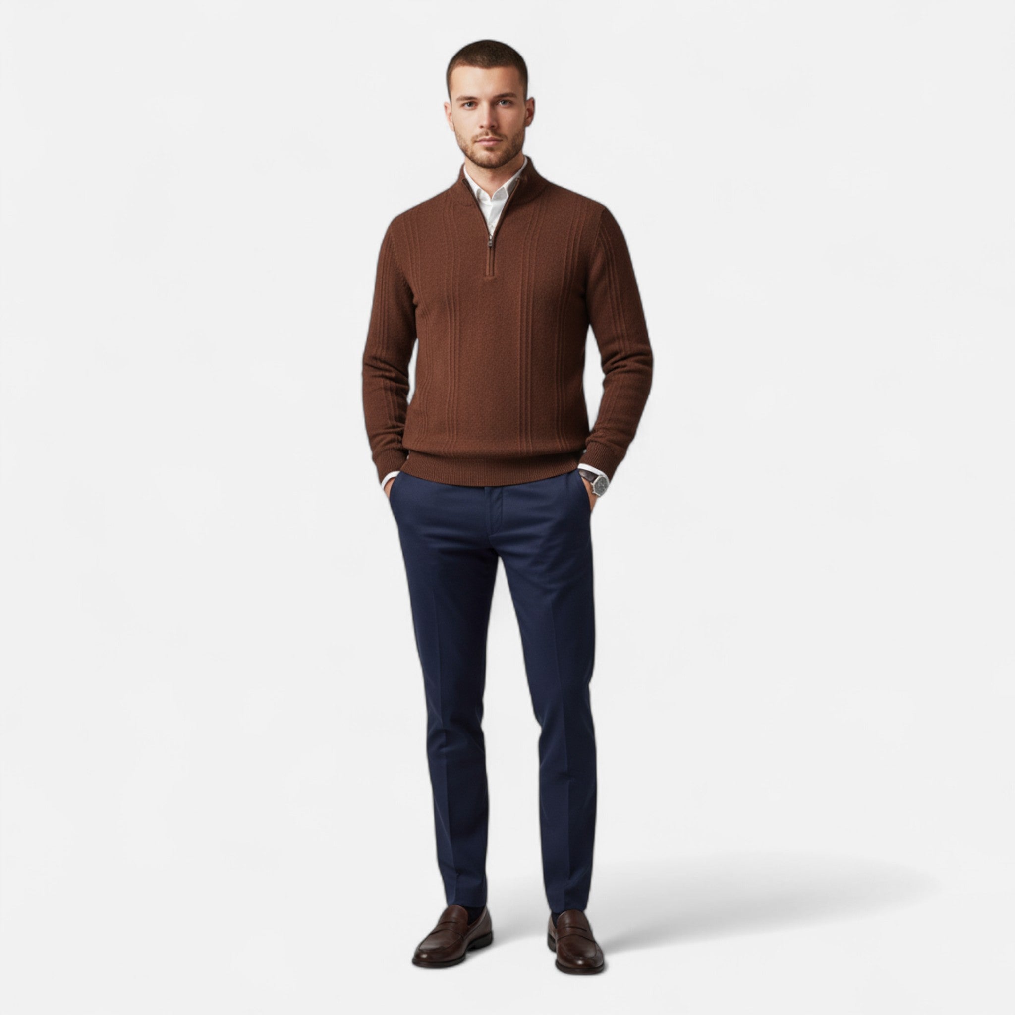 MARANO | Men’s Turtleneck Sweater – Timeless Heritage Knit