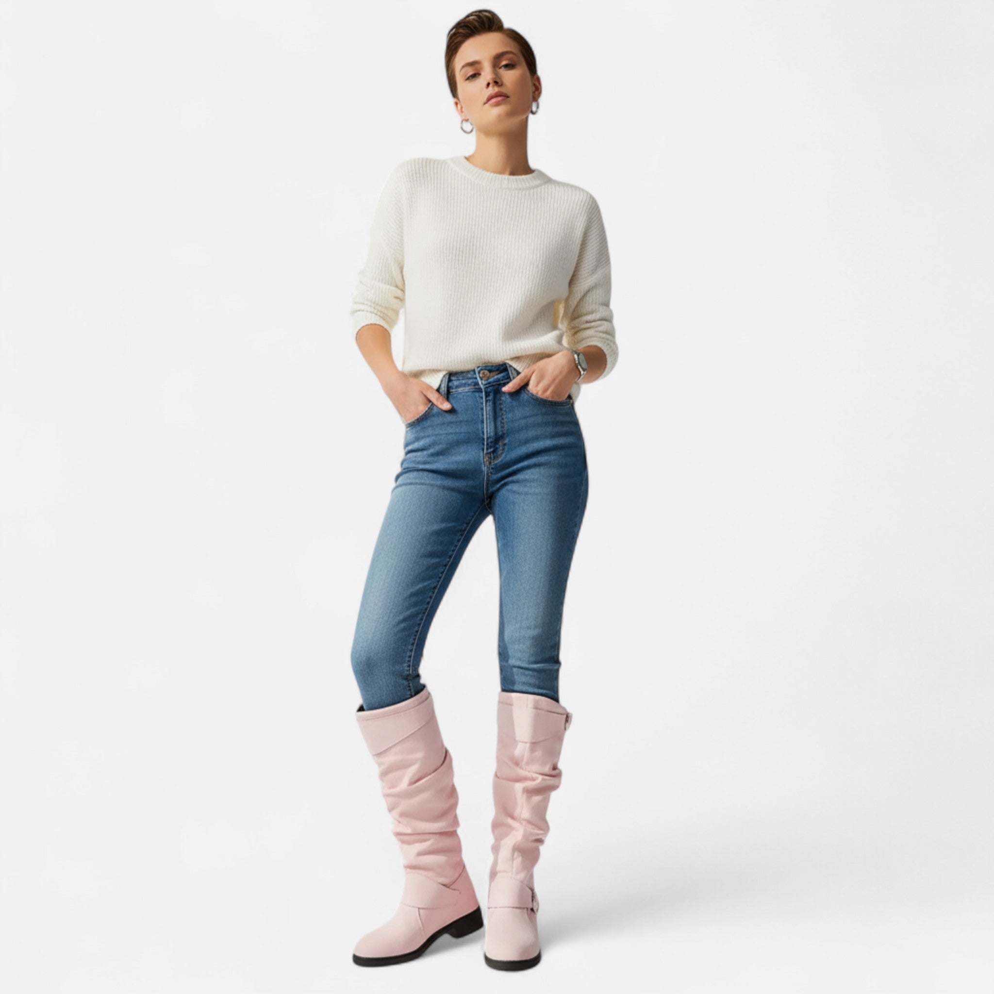 MARANO | Women’s Solid Boots – Refined Platform Sophistication