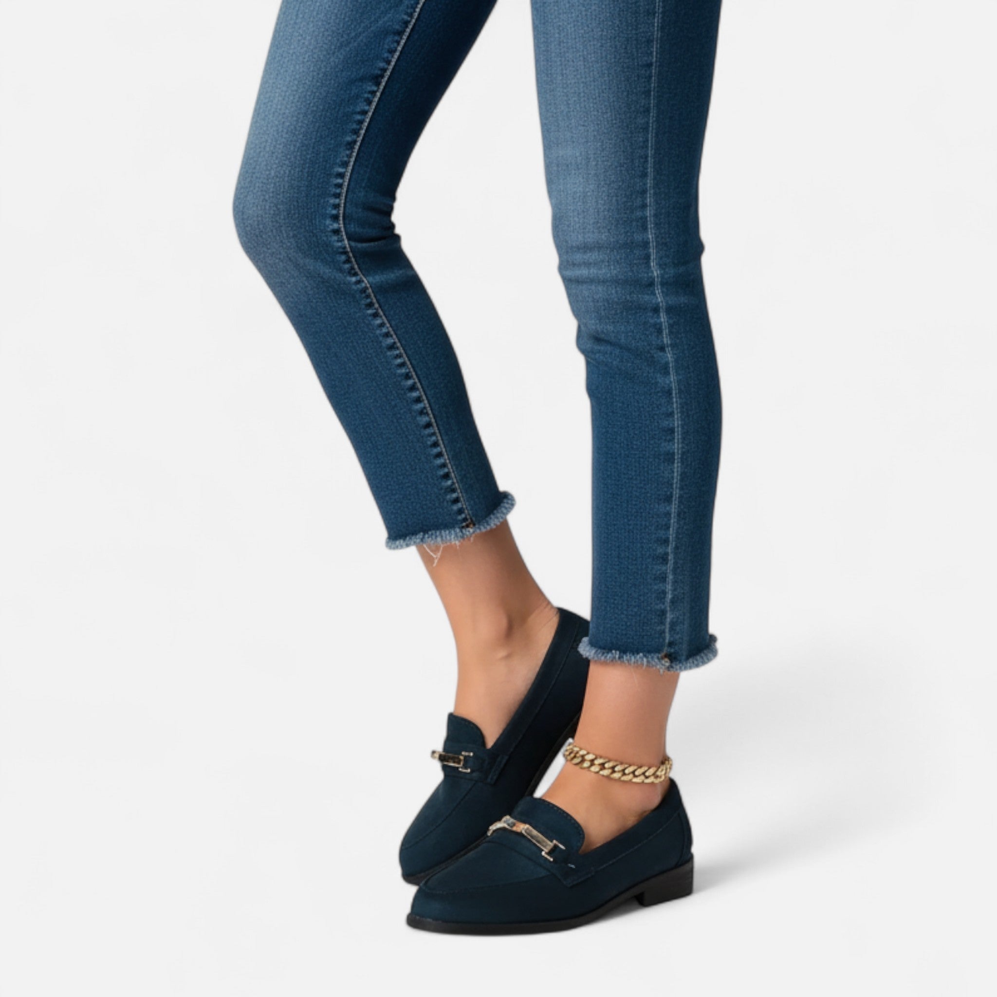 MARANO | Women’s Loafers – Chic Metallic Accent Elegance