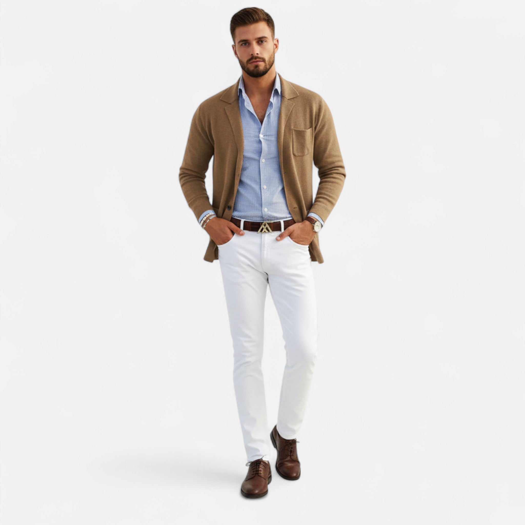 MARANO | Men’s Knitted Blazer – Refined Casual Elegance