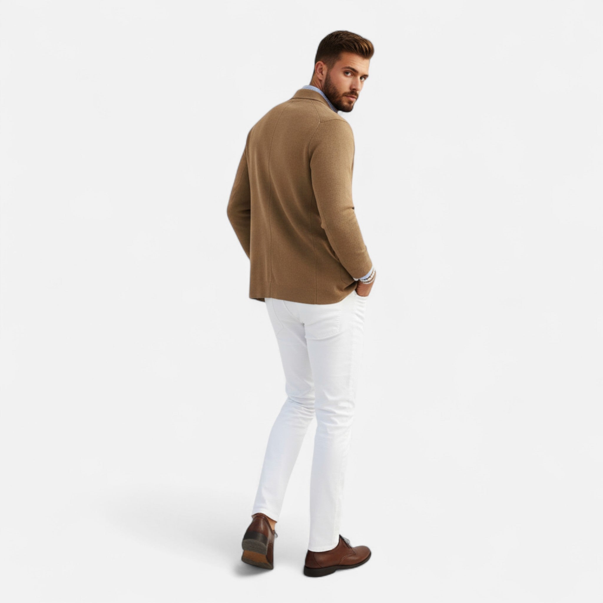 MARANO | Men’s Knitted Blazer – Refined Casual Elegance