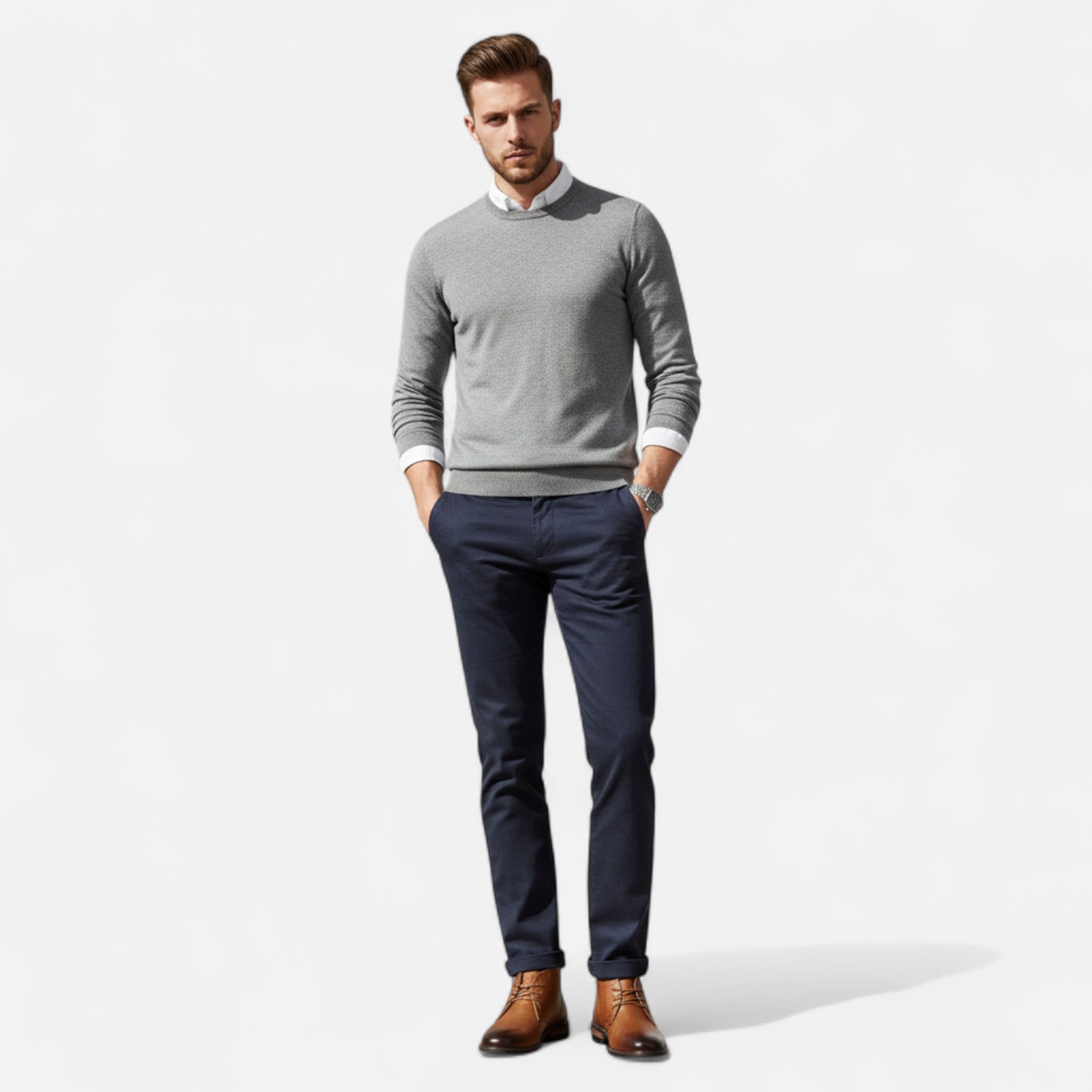 MARANO | Men’s Lace-Up Ankle Boots – Timeless Casual Refinement
