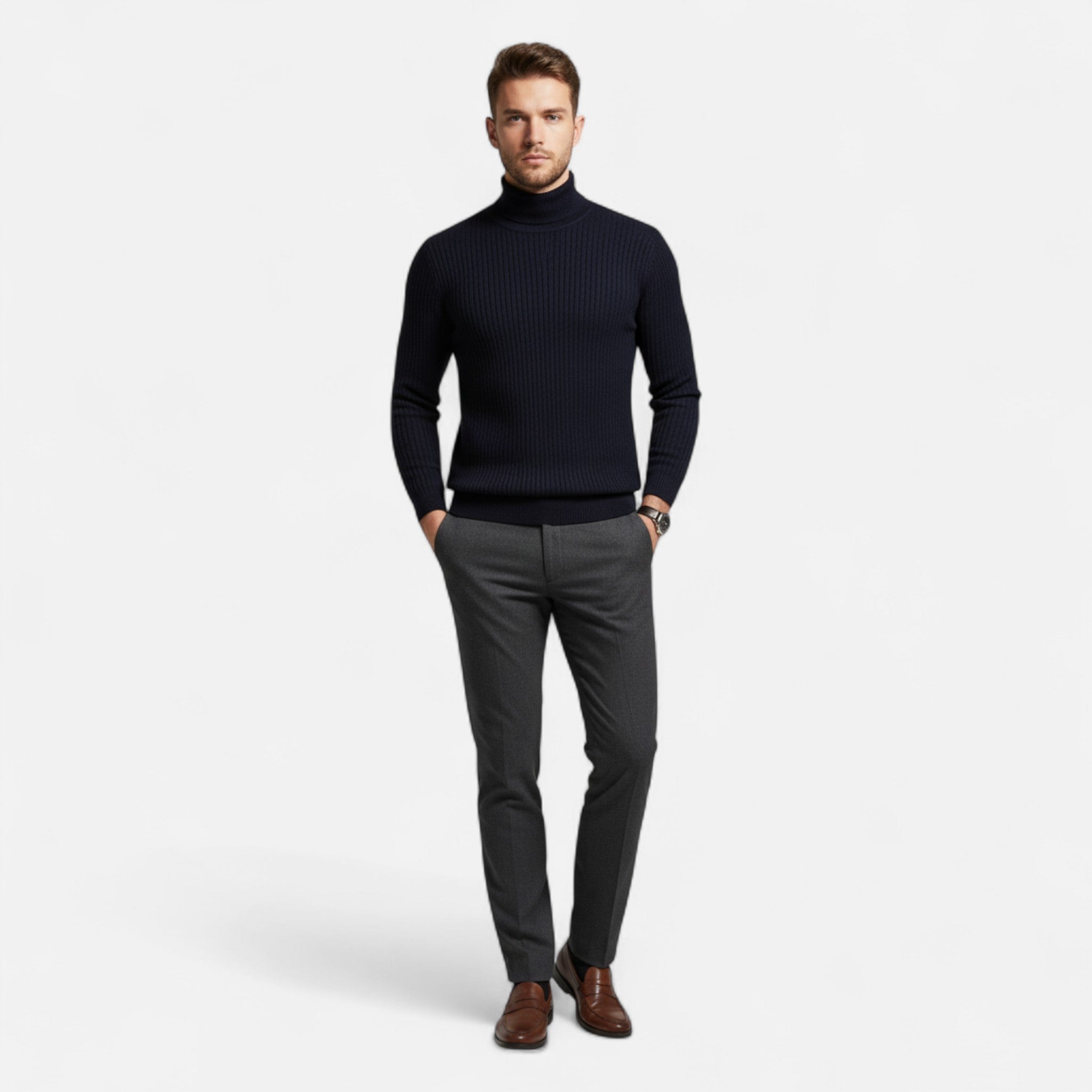MARANO | Men’s Turtleneck Sweater – Timeless Heritage Knit