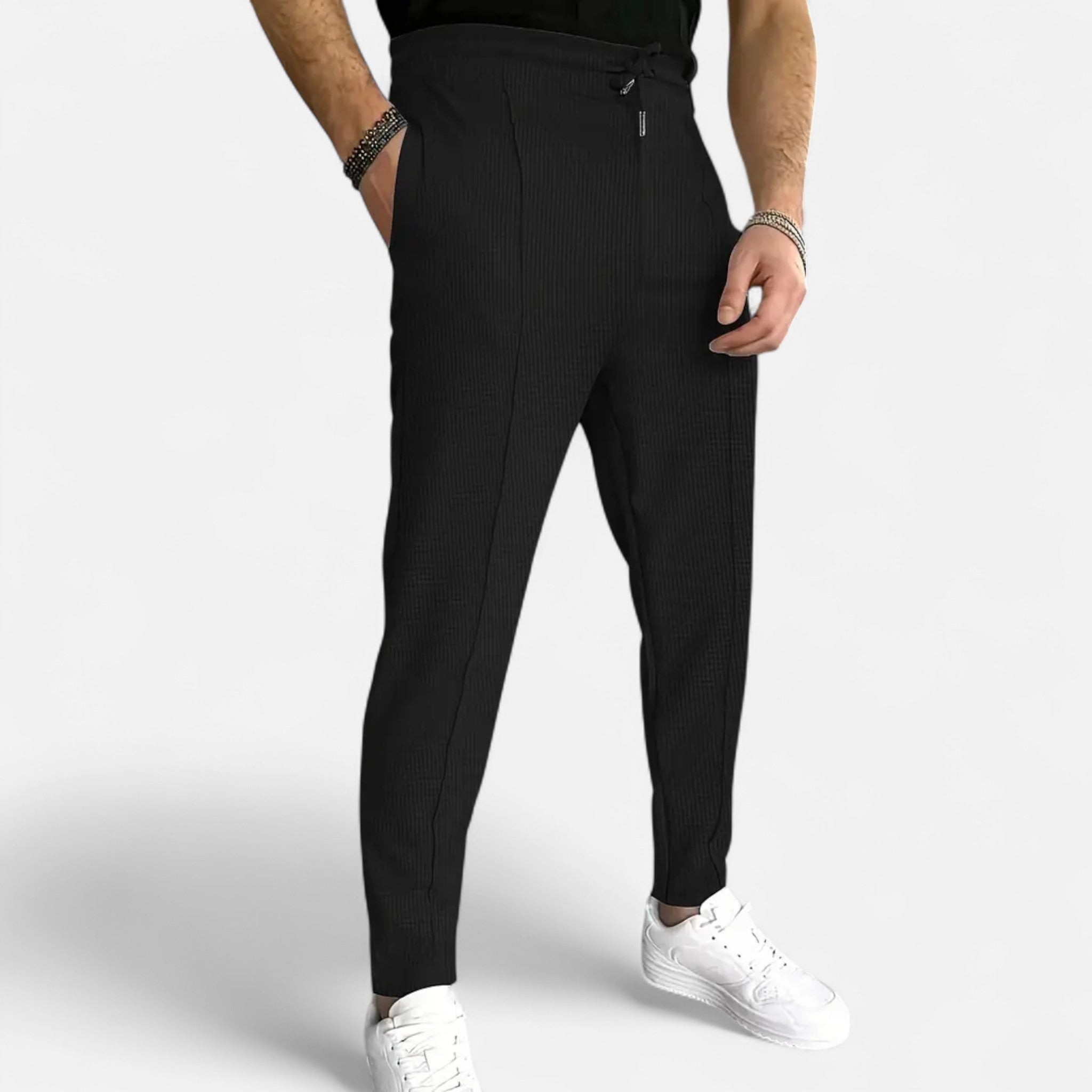 MARANO | Men’s Knit Trousers – Refined Waffle Texture