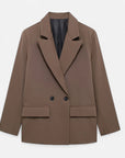 MARANO | Women’s Double-Breasted Blazer – Vintage Notched Elegance