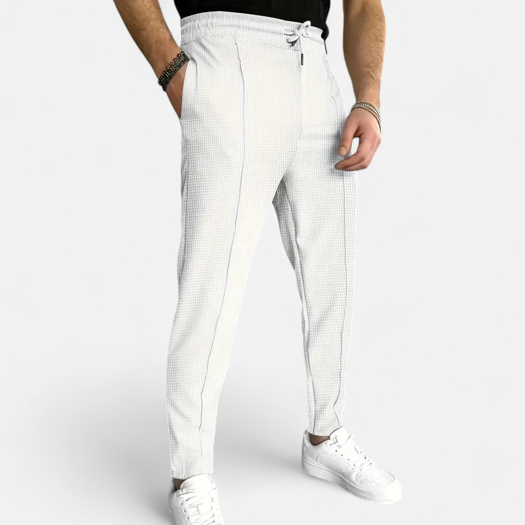 MARANO | Men’s Knit Trousers – Refined Waffle Texture