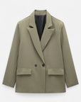 MARANO | Women’s Double-Breasted Blazer – Vintage Notched Elegance