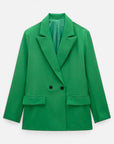 MARANO | Women’s Double-Breasted Blazer – Vintage Notched Elegance